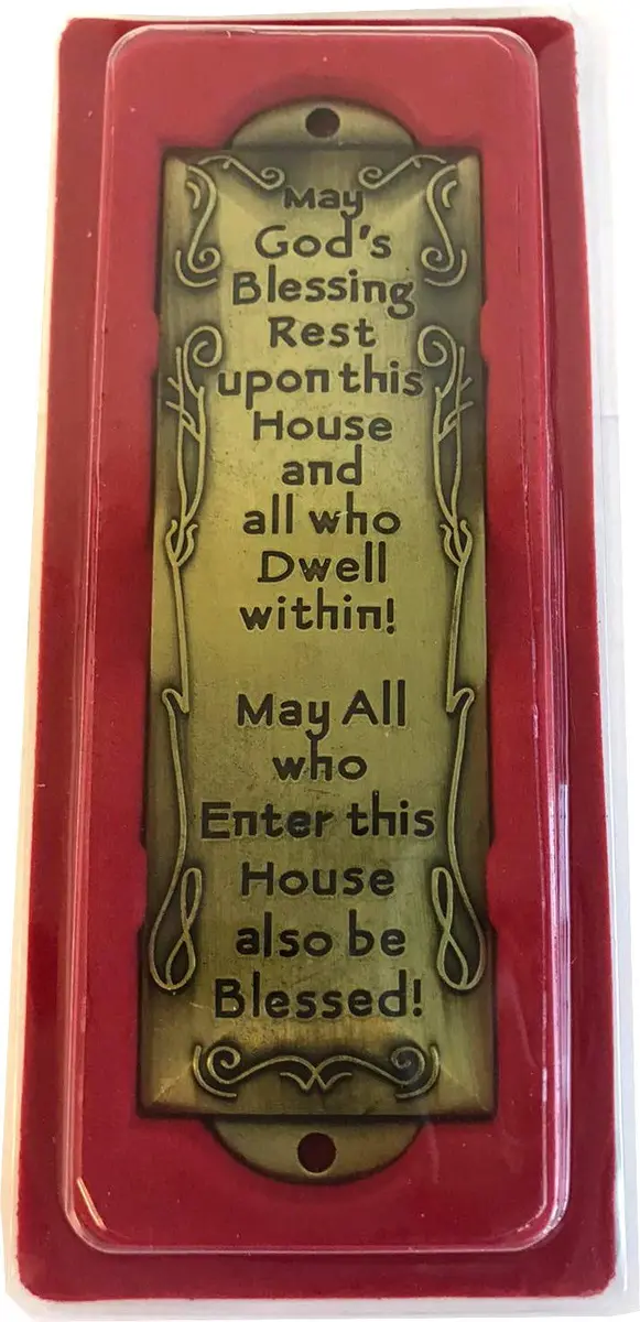 Holy Land Market Bronze English House Blessing Mezuzah with Scroll | 12.7 cm (5 inch) Length - view 2
