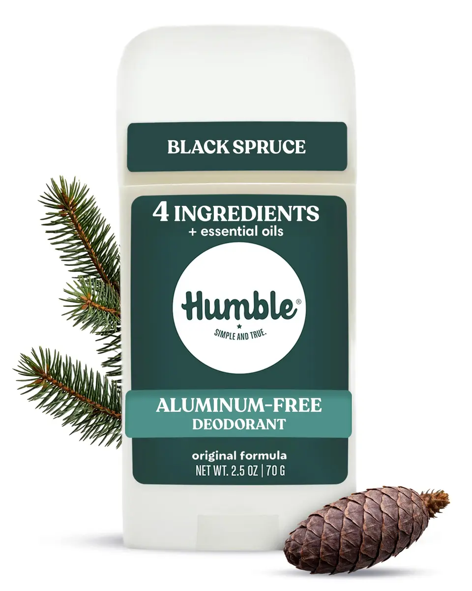 Humble Aluminum-Free Deodorant, Black Spruce | Long-Lasting Natural Odor Control Men & Women - main product image