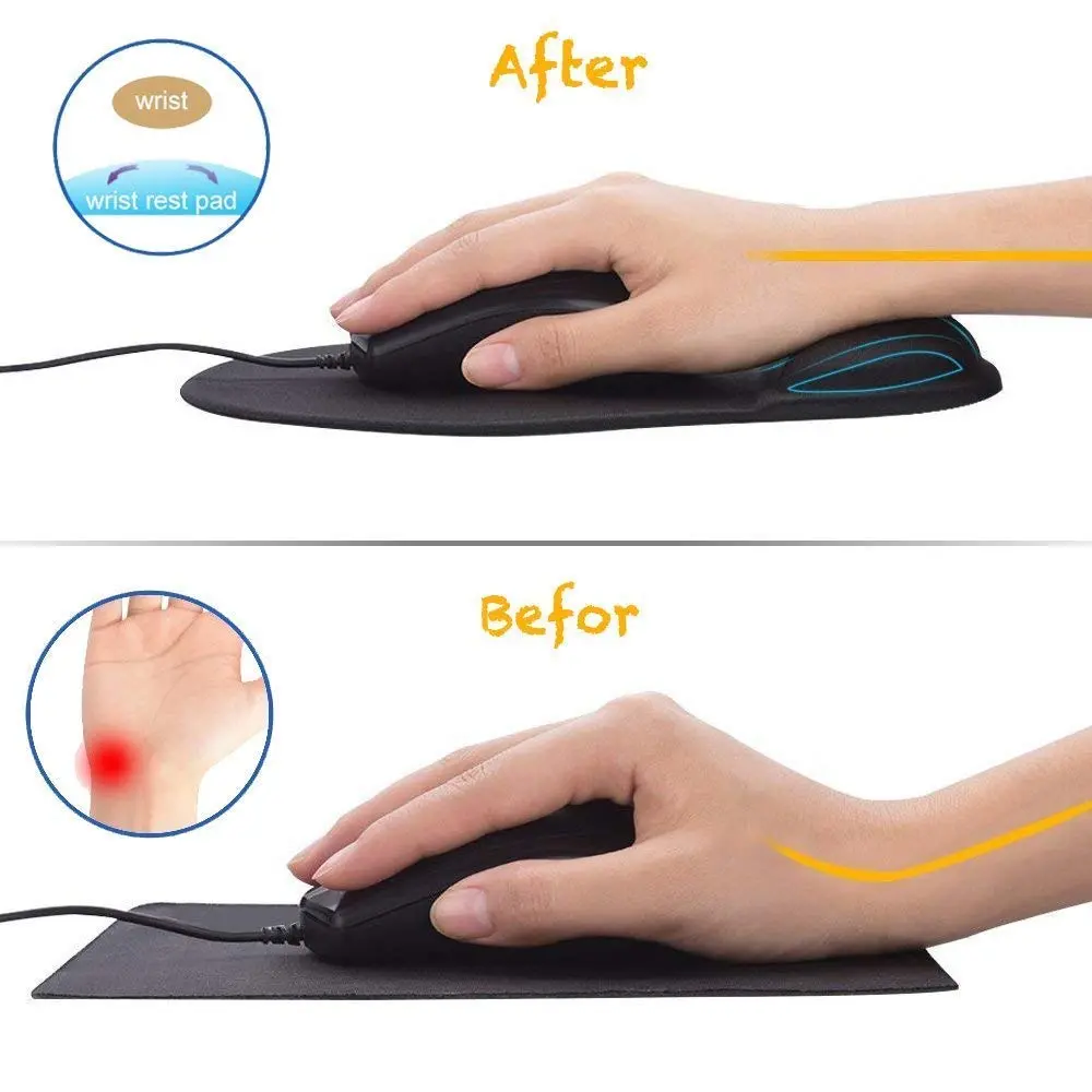 DEMON CHEST Office Mousepad with Gel Wrist Support | Ergonomic Gaming Desk Mat 9in x 7.5in - view 3