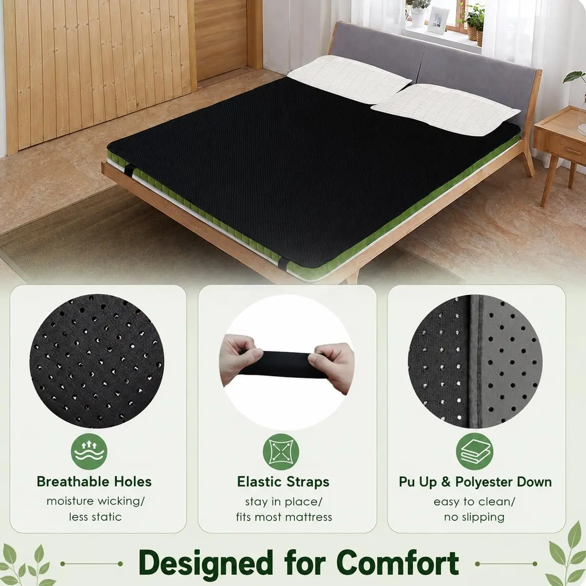 NewBeau Grounding Mat for Bed 54"x71" | Improve Sleep & Reduce Pain - view 5