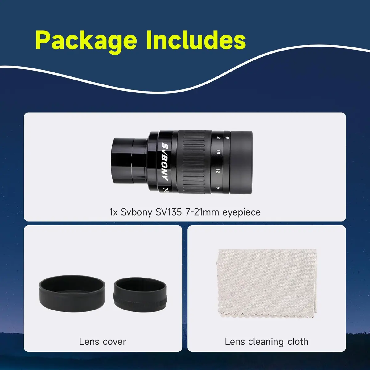 SVBONY SV135 Zoom Eyepiece 7-21mm | 1.25 Inch Telescope Accessory for Astronomic Observation - view 9