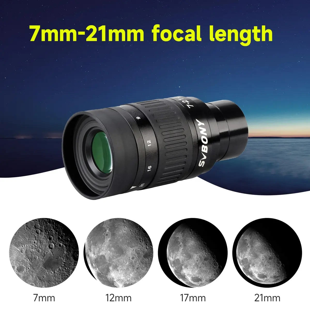SVBONY SV135 Zoom Eyepiece 7-21mm | 1.25 Inch Telescope Accessory for Astronomic Observation - view 3