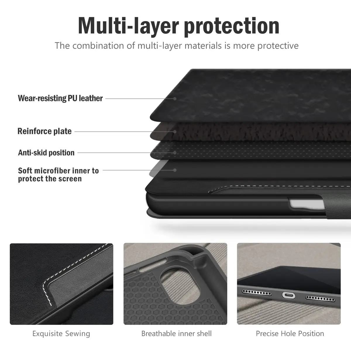 Antbox Case for iPad mini 7 A17 Pro | Precise Fit & Auto Sleep/Wake (70-120 chars) - view 8