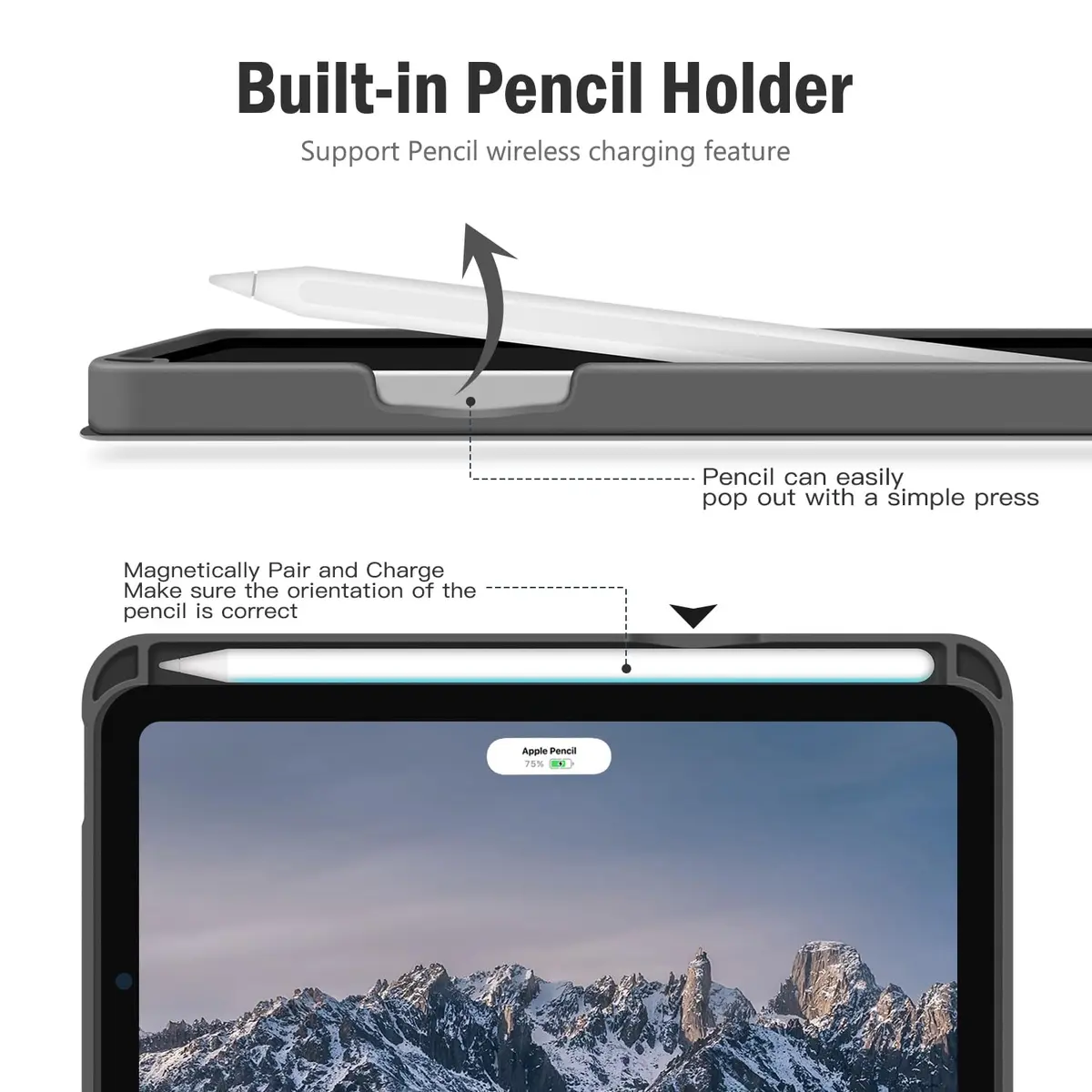 Antbox Case for iPad mini 7 A17 Pro | Precise Fit & Auto Sleep/Wake (70-120 chars) - view 3