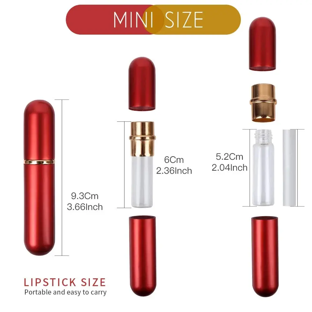 YGDZ Essential Oil Inhaler 5pcs Aluminum with 10 Cotton Wicks | Refillable Personal Nasal Aromatherapy Tubes - view 3