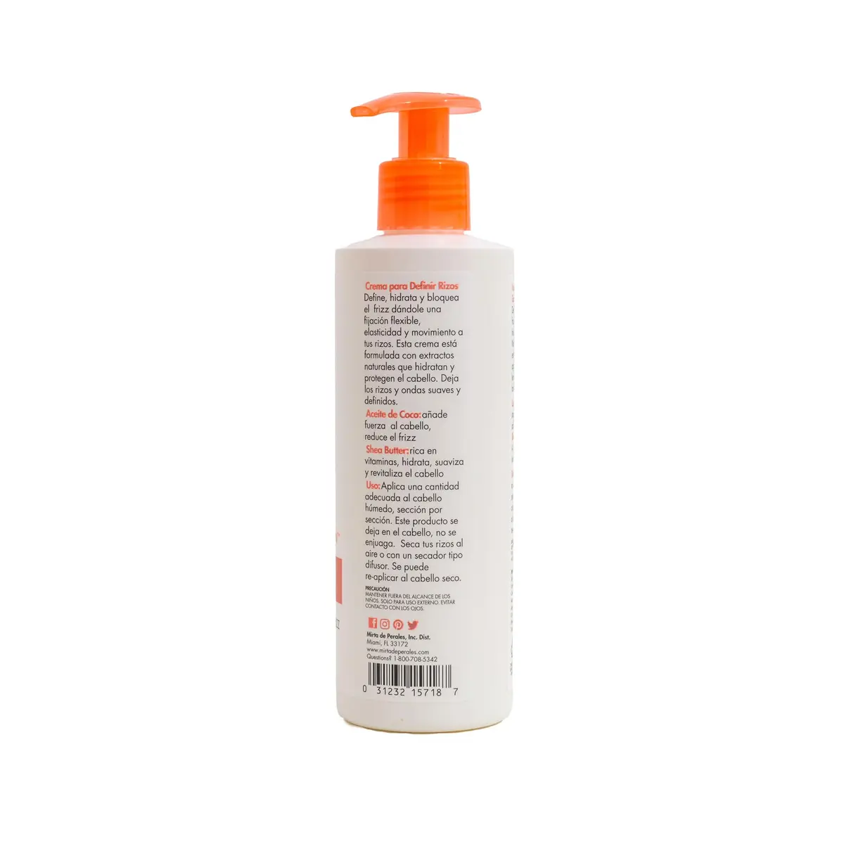 Mirta De Perales Curl Defining Cream 240ml (8 Fl Oz) | Defines Curls & Waves with Coconut Oil - view 9