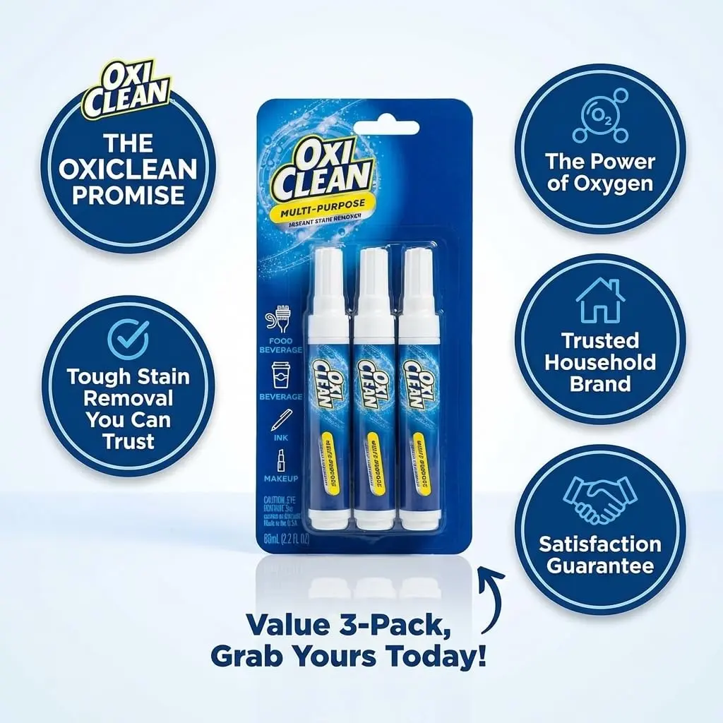OxiClean On The Go Stain Remover Pen for Clothes | Portable, Bleach-Free, Safe for All Fabrics - view 2