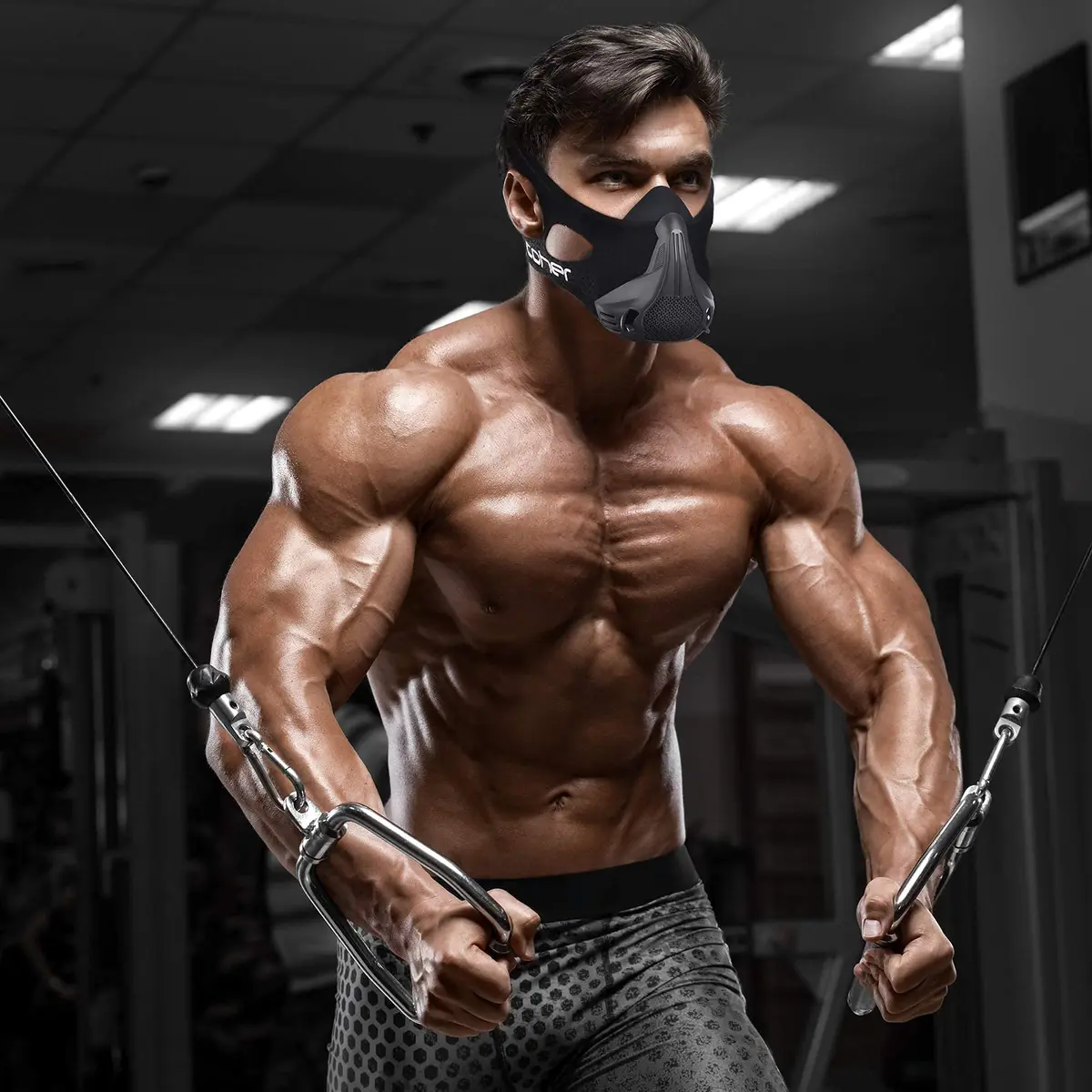 coher Workout Mask Breathing Mask for Men and Women - Adjustable Resistance Levels - Increase Lung Capacity and Endurance - Ideal for Jogging, Sports, Cycling, Fitness - view 3