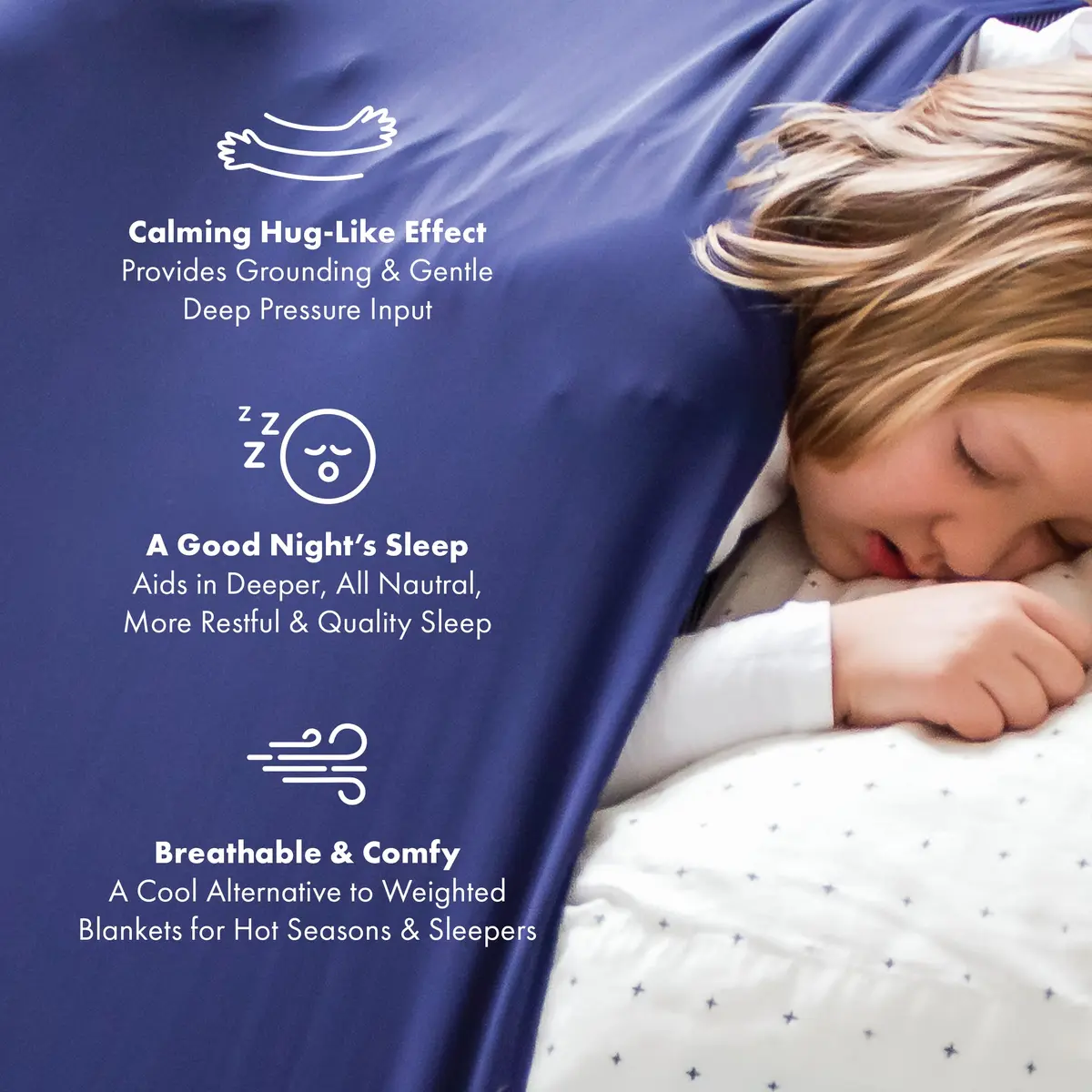 Harkla Sensory Compression Sheet for Kids Twin | Breathable & Calming Sleep Solution (70-120 chars) - view 3