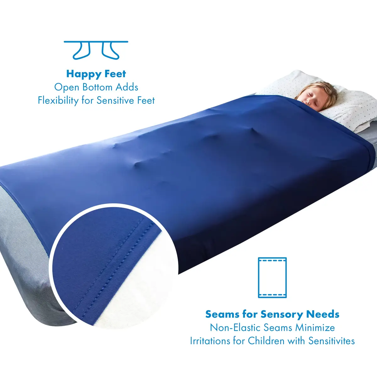 Harkla Compression Sheet for Kids - Full Size | Calming Sensory Bedsheet for Restful Sleep - view 3