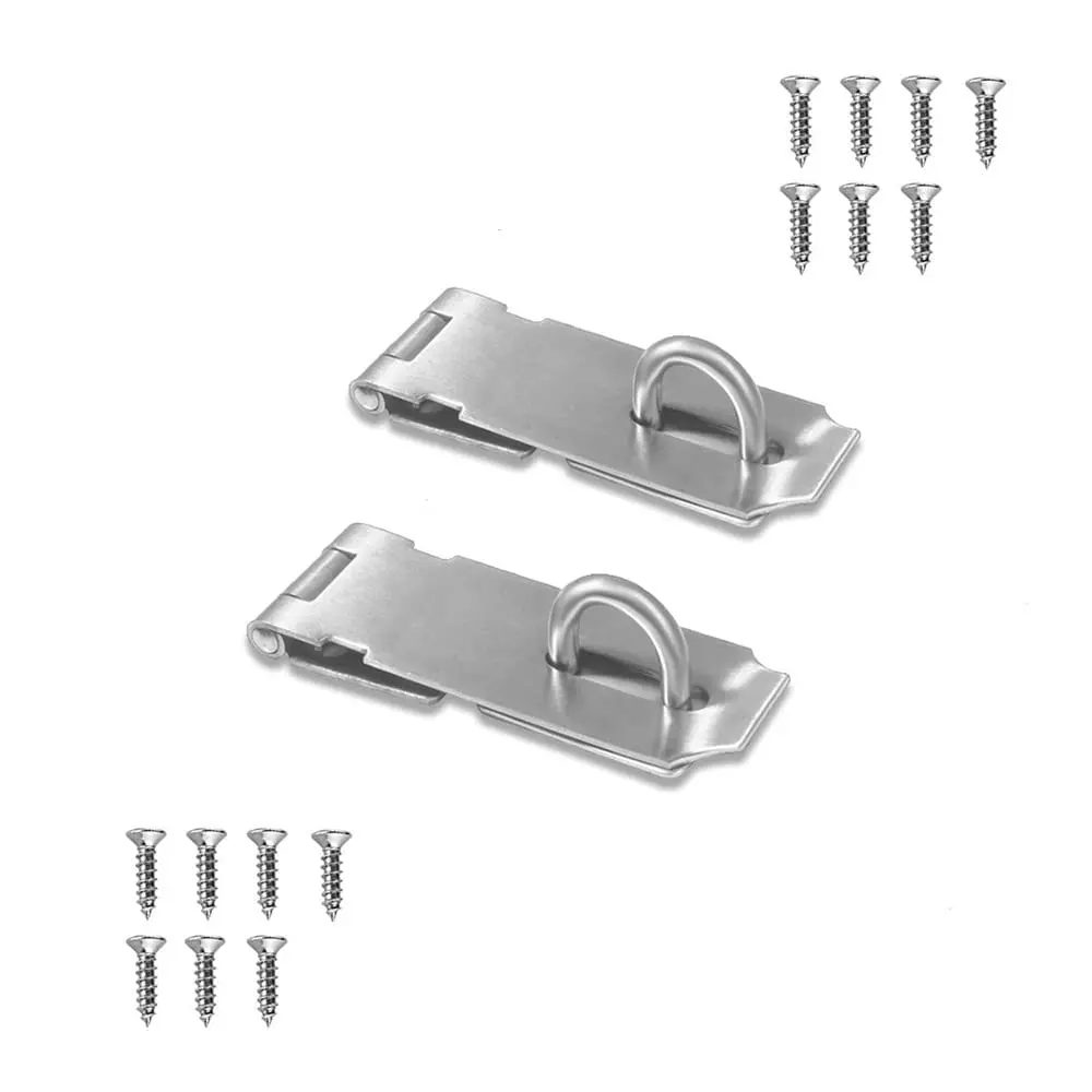 VIDYSUFYR 3 Inch Stainless Steel Padlock Hasp Latch 2-Pack | Heavy Duty Security for Gates & Doors - main product image