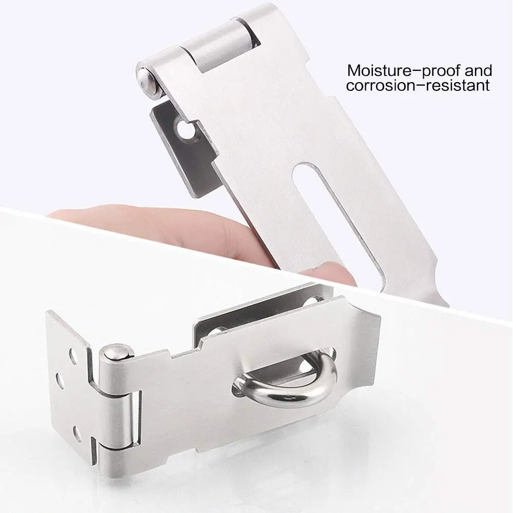 VIDYSUFYR 3 Inch Stainless Steel Padlock Hasp Latch 2-Pack | Heavy Duty Security for Gates & Doors - view 3
