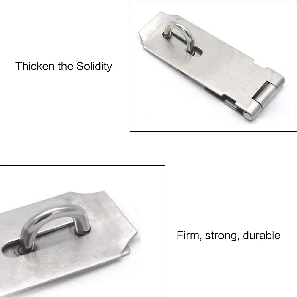 VIDYSUFYR 3 Inch Stainless Steel Padlock Hasp Latch 2-Pack | Heavy Duty Security for Gates & Doors - view 4