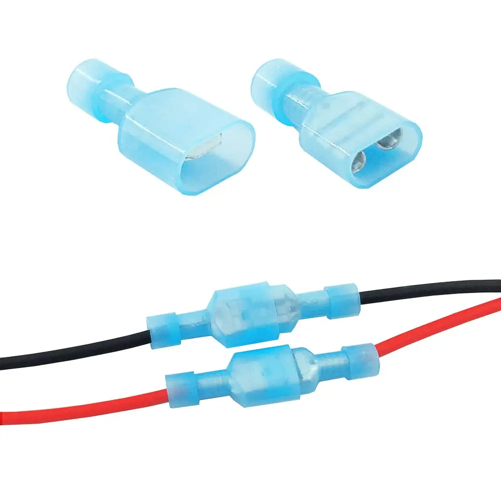 MCIGICM 16-14 Gauge Spade Disconnect Wire Connectors 200 Pcs | Fully Insulated Nylon Terminals for Electrical Wiring - view 5