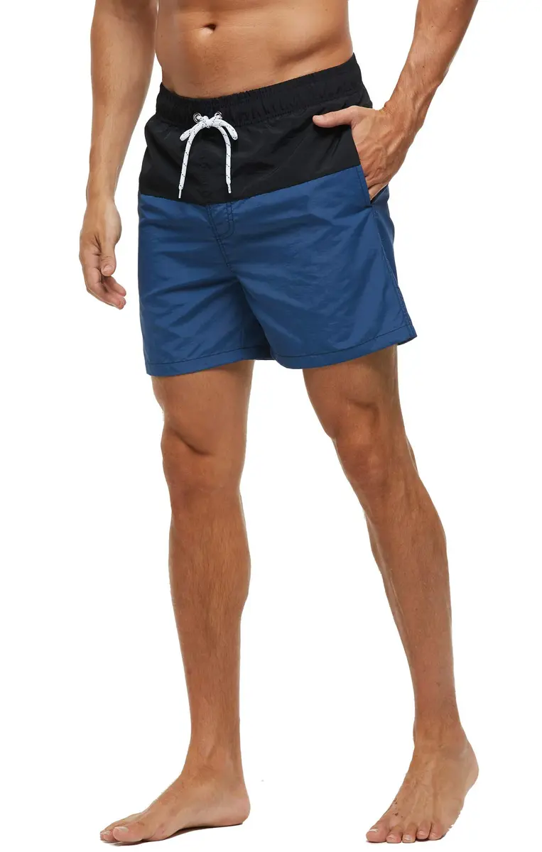 SILKWORLD Men's Swim Trunks Quick Dry Bathing Suit, Black, M | Lightweight, Fast Dry, Adjustable Waist - view 3