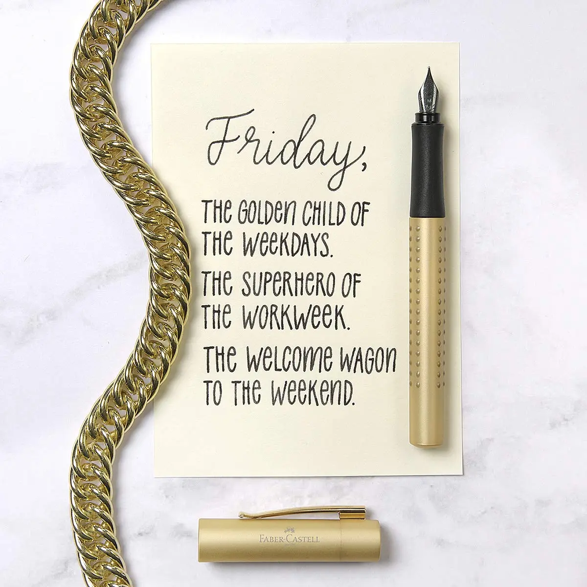 Faber-Castell Grip Edition EF Fountain Pen - Gold | Soft Grip, Extra Fine Nib, Smooth Ink - view 6