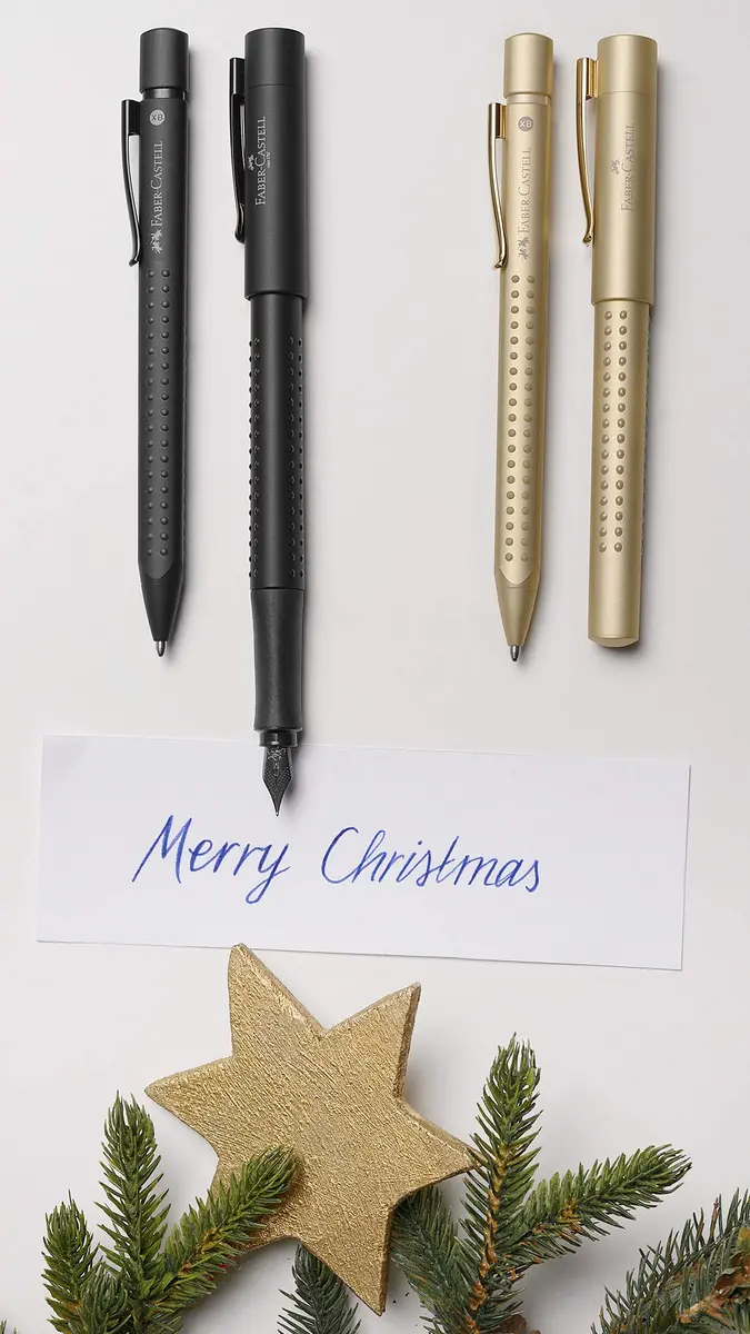 Faber-Castell Grip Edition EF Fountain Pen - Gold | Soft Grip, Extra Fine Nib, Smooth Ink - view 8