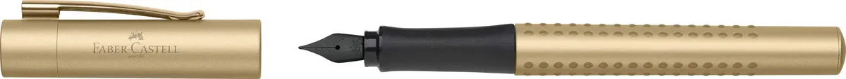 Faber-Castell Grip Edition EF Fountain Pen - Gold | Soft Grip, Extra Fine Nib, Smooth Ink - view 2