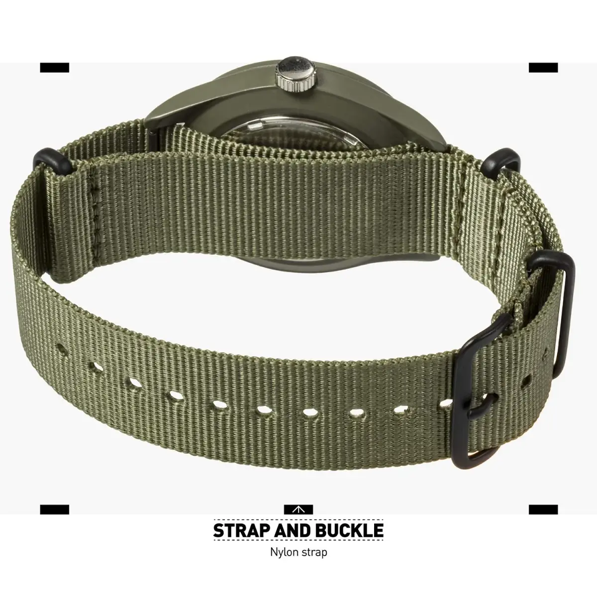 Infantry Mens Military Field Watch Vietnam Style 40mm Green Nylon Band | Classic Tactical Design - view 6