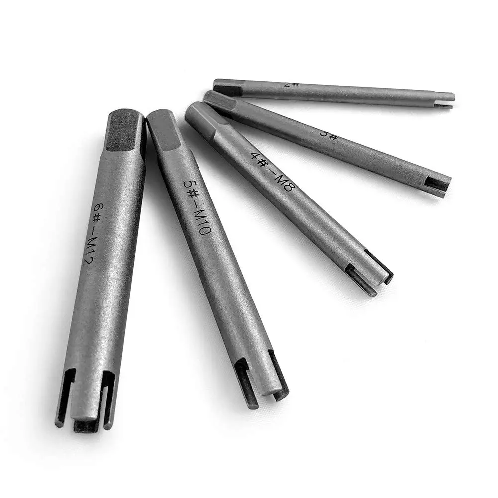 QWORK Tap Extractor Set 5 Pcs | 3.5 oz (99.2 g) Steel Broken Screw Remover - main product image