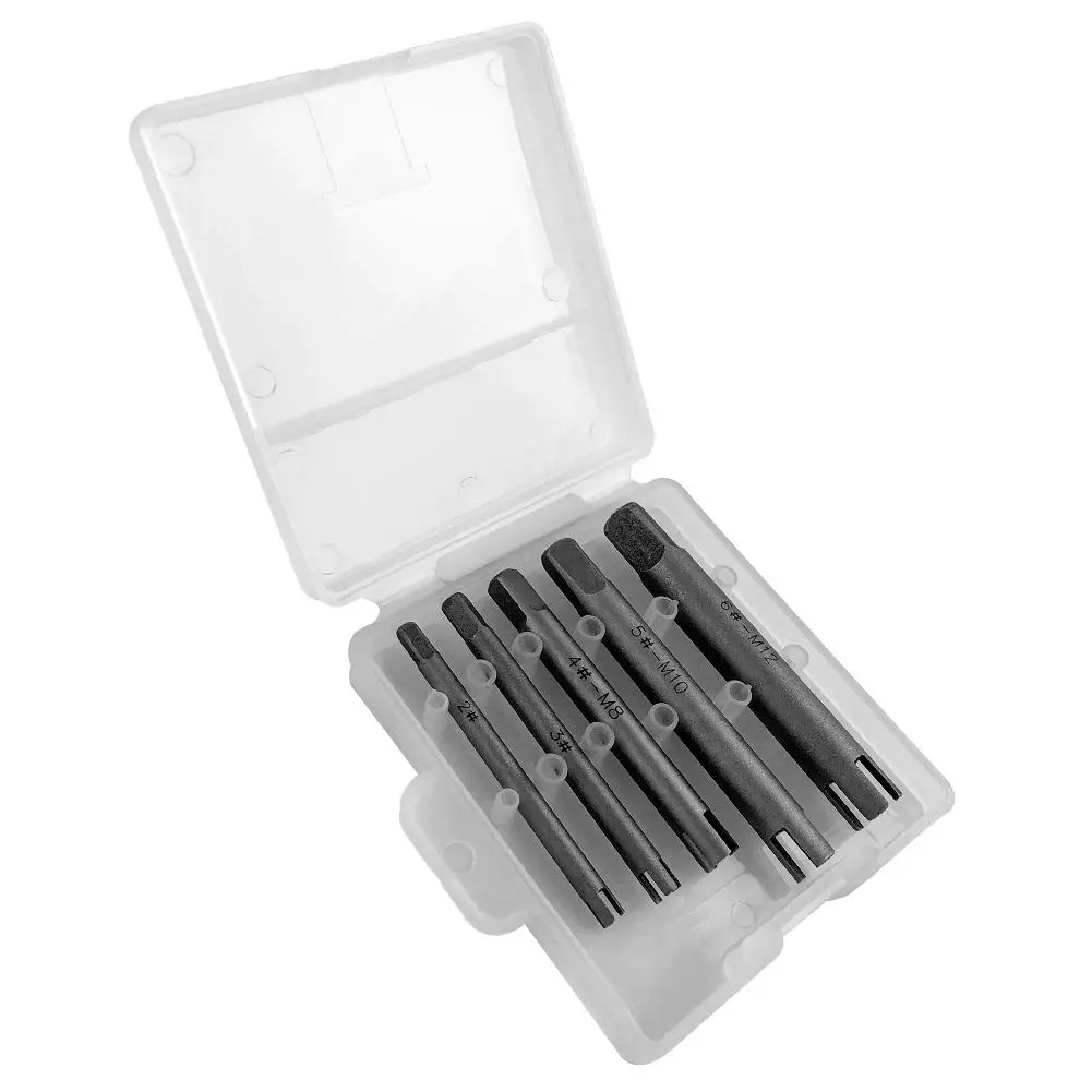 QWORK Tap Extractor Set 5 Pcs | 3.5 oz (99.2 g) Steel Broken Screw Remover - view 5
