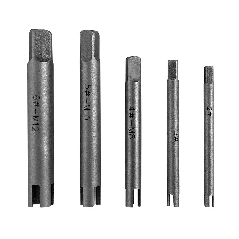 QWORK Tap Extractor Set 5 Pcs | 3.5 oz (99.2 g) Steel Broken Screw Remover - view 2