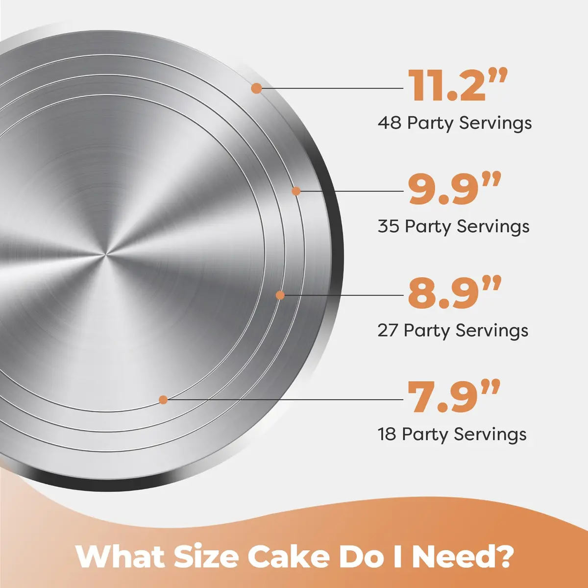 Kootek 12" Silver Aluminum Alloy Cake Turntable | Durable 360° Rotating Cake Stand for Decorating - view 7