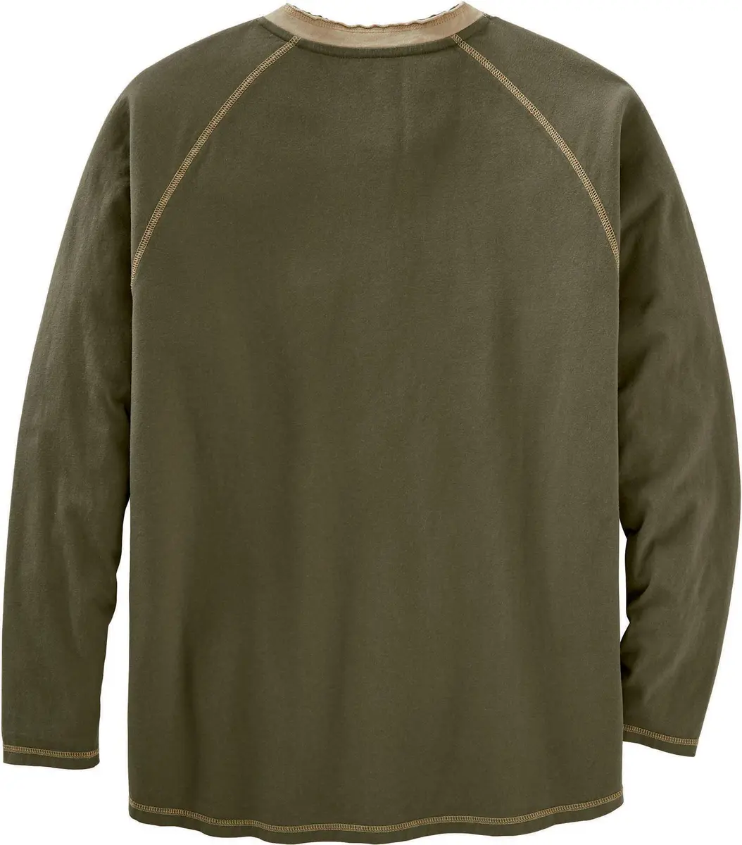Legendary Whitetails Long Sleeve Cotton Henley Shirt Army | Rugged Outdoor Style (70-120 chars) - view 5
