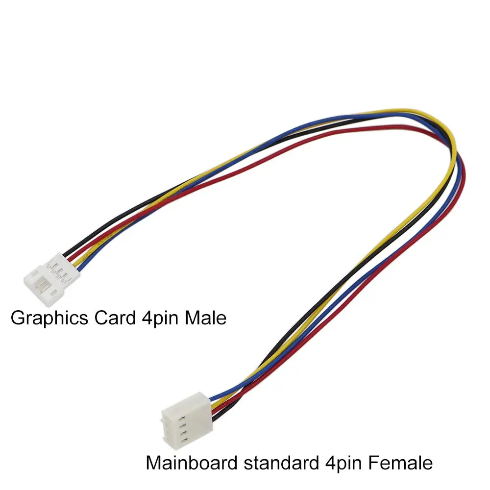 GENNEL Mainboard 4-pin to GPU Fan Extension Cable 260mm | PWM Support for Graphics Card Fans - view 2