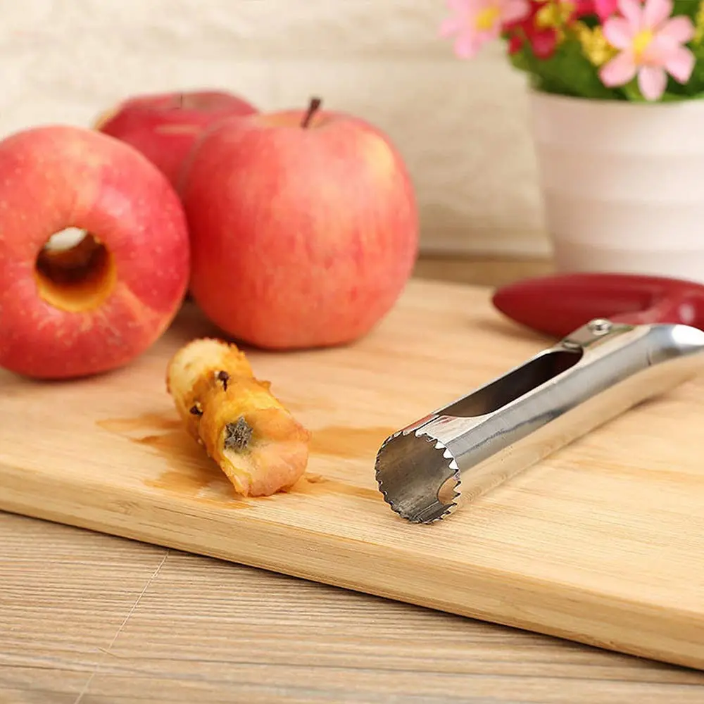 AKIRO Apple Corer, Stainless Steel Kitchen Tool 18cm | Easy Twist Fruit Seed Remover - view 6