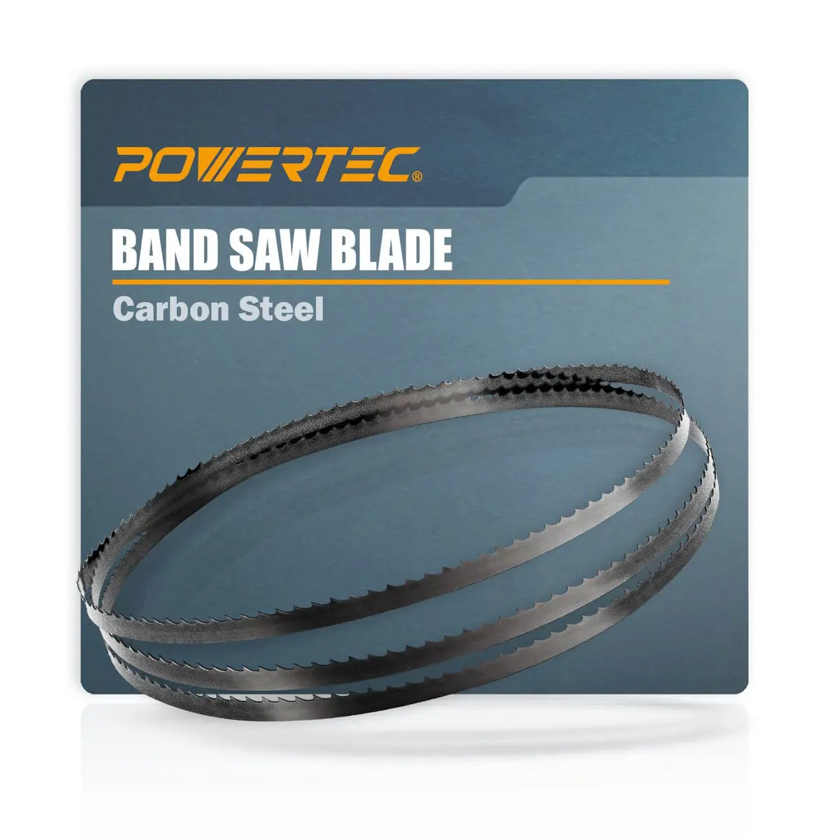 POWERTEC 56-7/8 Inch Bandsaw Blade, 3/8" x 6 TPI | High Carbon Steel for Woodworking - main product image