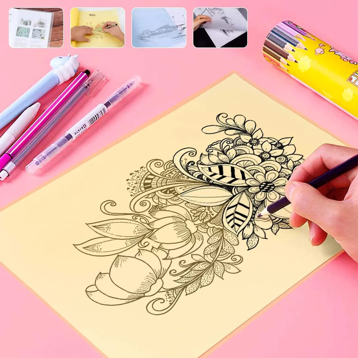 Cridoz 9-Color Transparent Vellum Paper 8.5 x 11 | Vivid Colors for Art & Printing - view 6