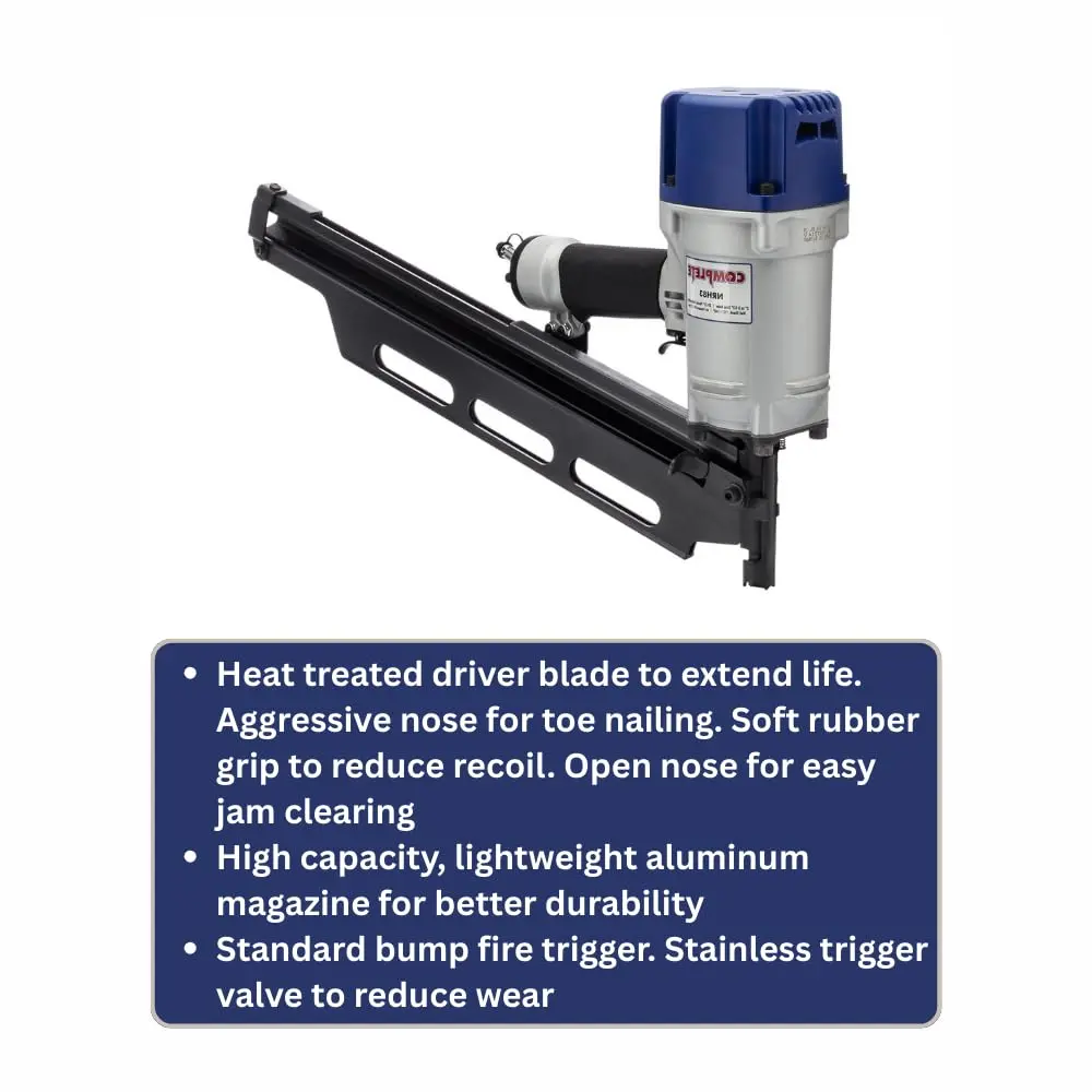 Complete NRH83 20 to 22 Degree Framing Nailer 2" to 3-1/2" | Suitable for Framing, Decking & Trusses - view 7