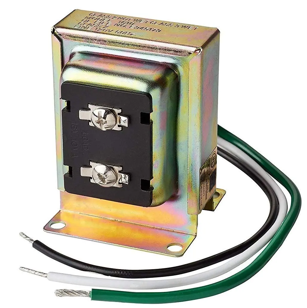 Newhouse Hardware Two-Note Electric Modern Door Chime Kit with 2 Lighted Push-Buttons & 16VAC Transformer | Wired Installation - view 3