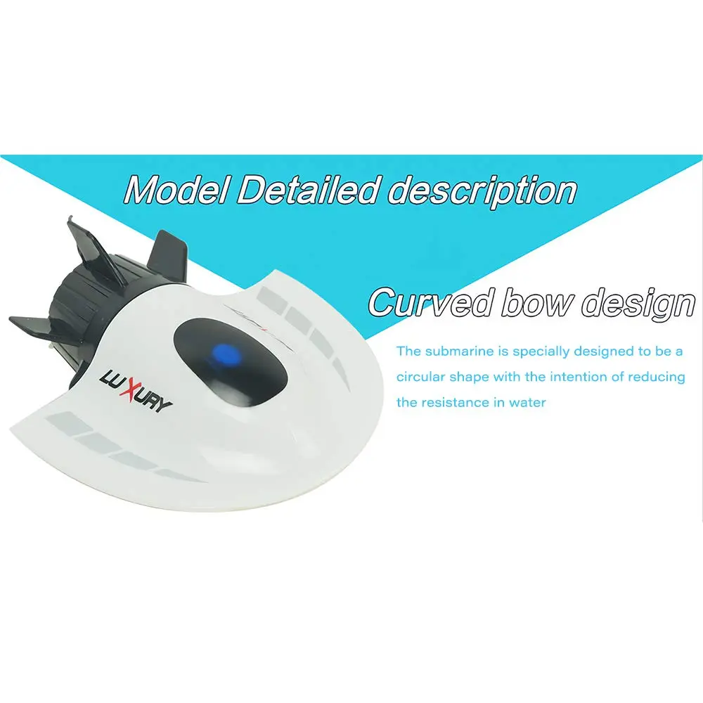 GoolRC Mini RC Submarine Boat White | Waterproof Diving Toy for Kids & Adults - view 5