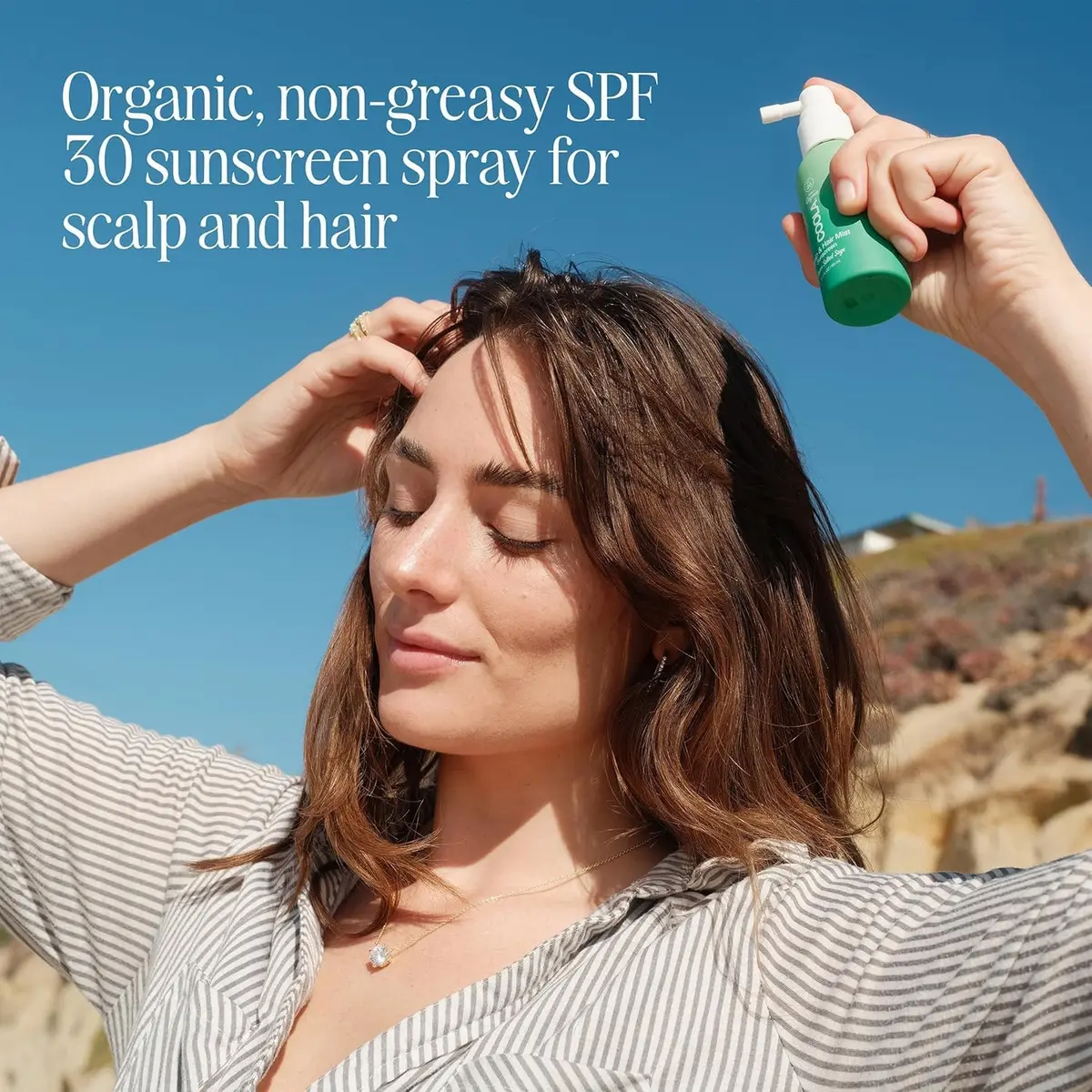 COOLA Scalp and Hair Sunscreen Spray SPF 30 Mist 59ml (2 fl oz) | Broad Spectrum Protection - view 2