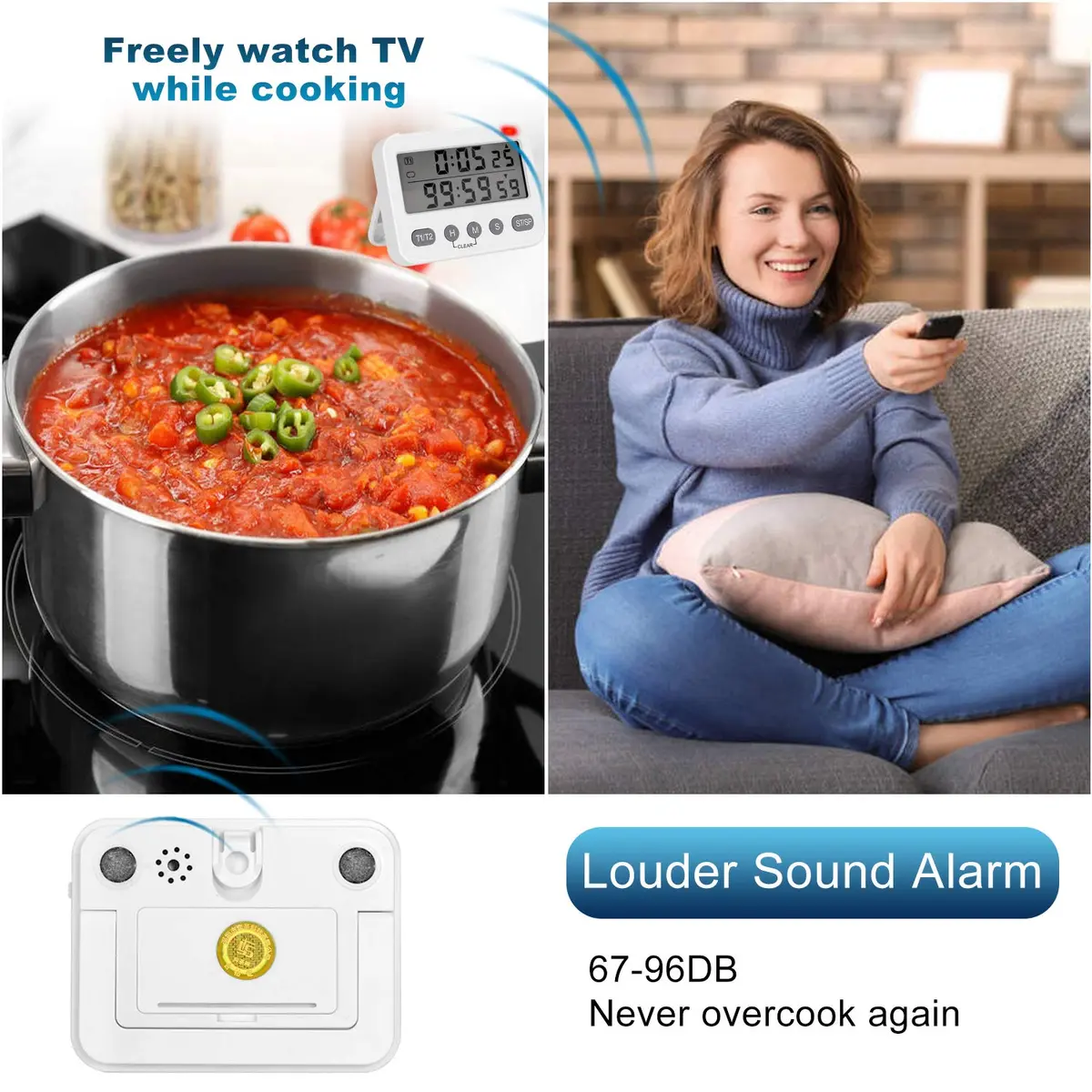 VOBRAMY Timer 25, 5 Min Adjustable | Pomodoro Technique Work & Kitchen Timer - view 5