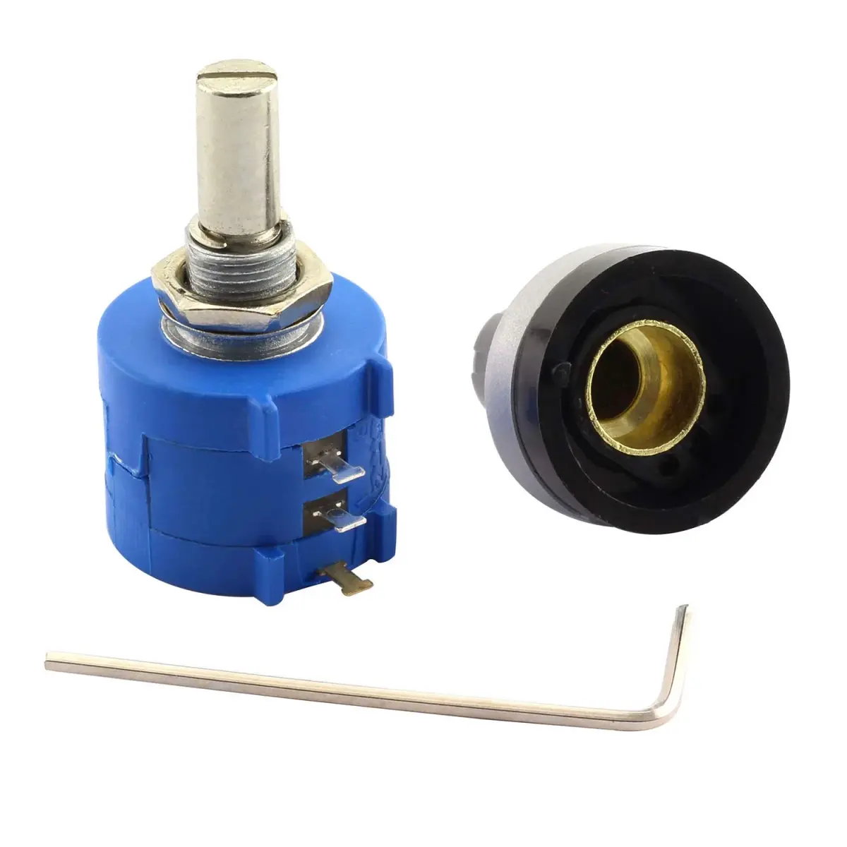 RLECS 3590S-2-502L 5K Ohm Potentiometer 10-Turn Wirewound with Rotary Dial Knob | Precision Adjustable Resistor - view 3