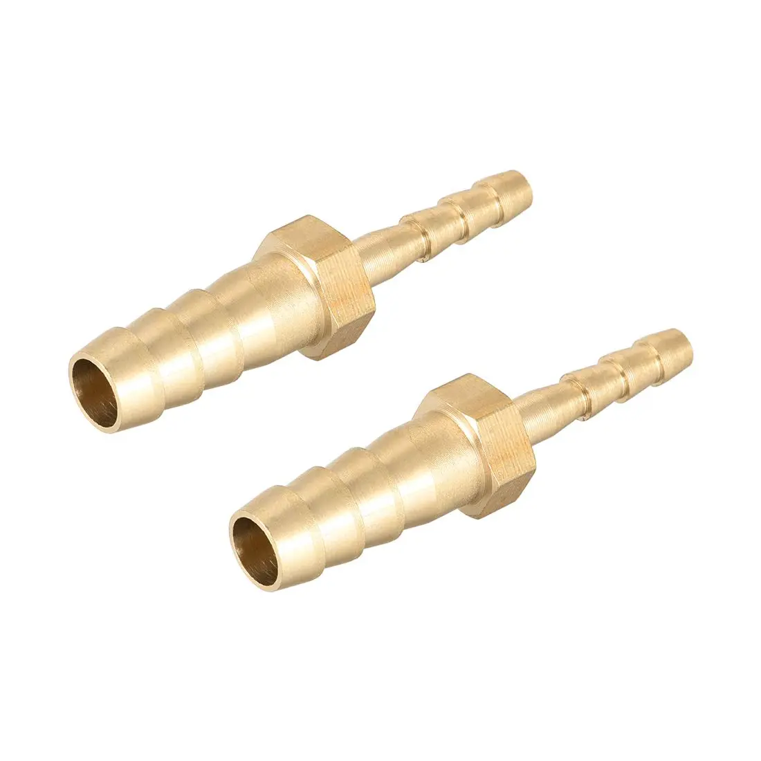 uxcell Brass Barb Fitting Reducer 8mm to 4mm | Corrosion-Resistant Hose Connector - main product image