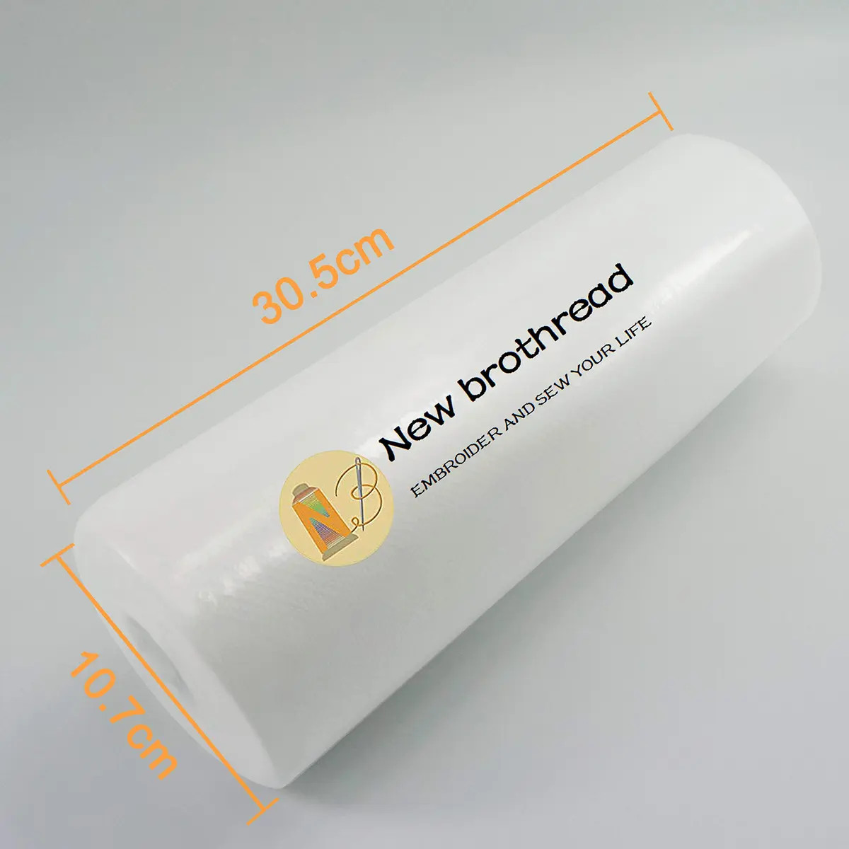 New brothread No Show Mesh Embroidery Stabilizer 12" x 50 Yd Roll | Cut-Away Backing for Stretchy Knits & Light Fabrics - view 2