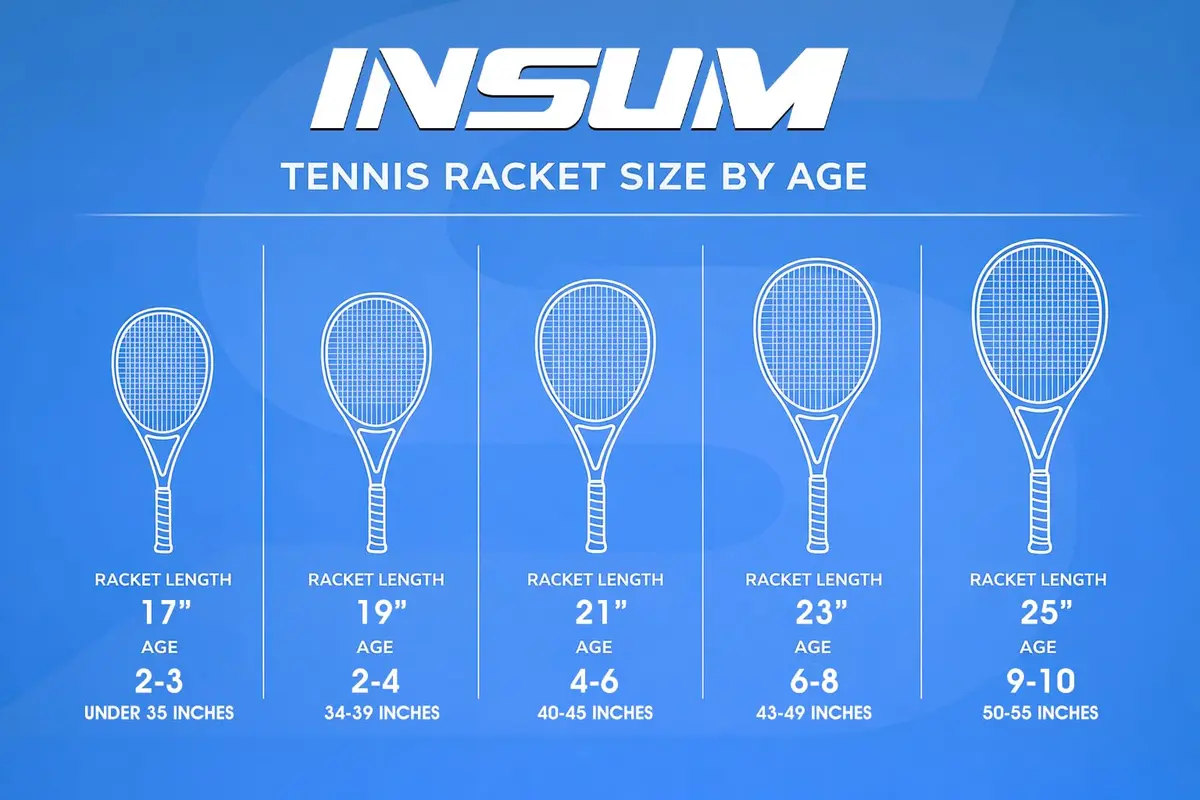 INSUM Junior Tennis Racket 17 Inch | Lightweight Aluminum, Beginner-Friendly (70-120 chars) - view 6