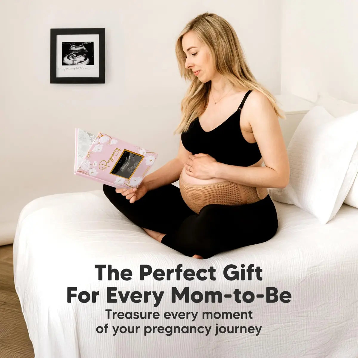 KeaBabies Maternity Belly Band Classic Ivory XL | 360° Ergonomic Support for Pregnancy - view 9
