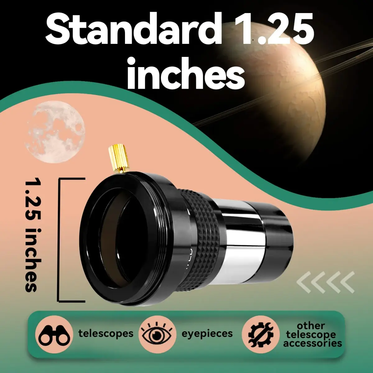 SVBONY SV137 2x Barlow Lens 1.25 inch (31.75mm) | Doubles Magnification for Telescopes - view 4