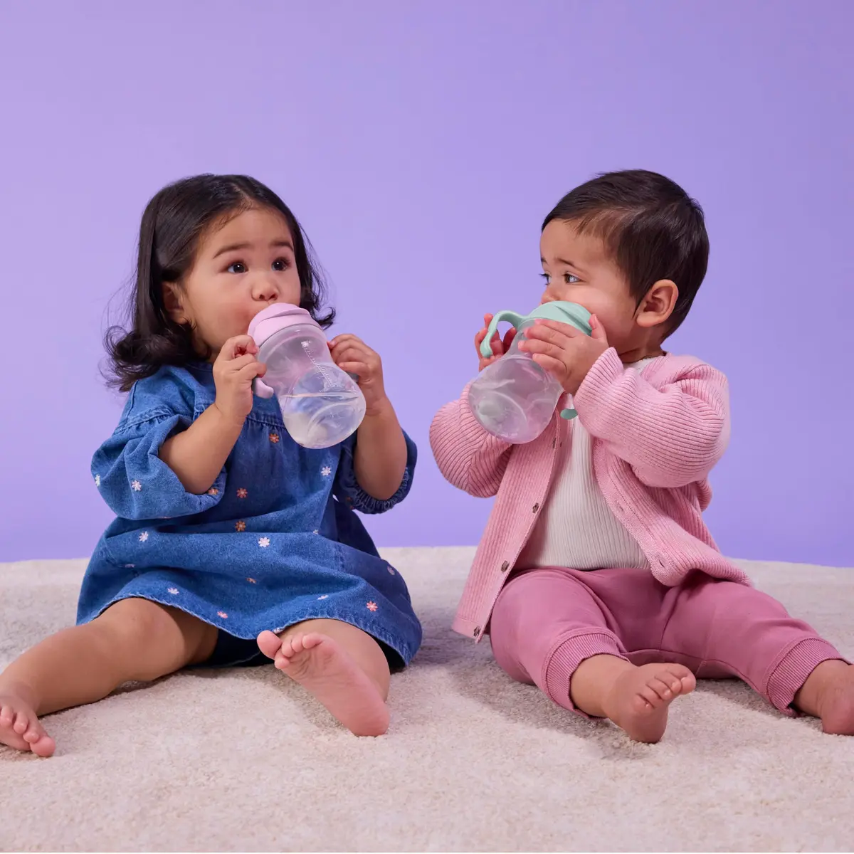 b.box Sippy Cup with Weighted Straw, Toddler Straw Cup, Spill Proof, 237ml (8oz) | Innovative Weighted Straw for All Angles - view 2