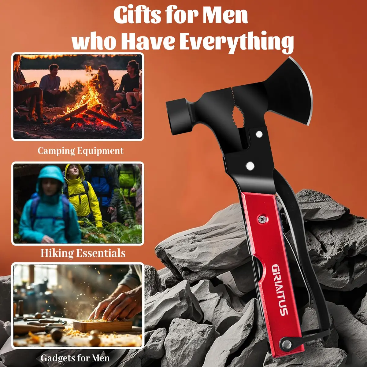 GIRIAITUS 18 in 1 Multitool Camping Accessories Gifts for Men Survival Gear | Heavy Duty Stainless Steel - view 7