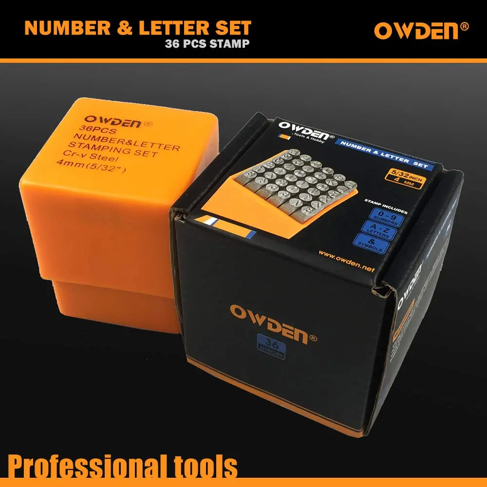 OWDEN Steel Metal Stamping Kit 36Pcs. Alloy Steel (5/32” 4mm) | High-Quality Punch Set for Jewelry & Crafts - view 6