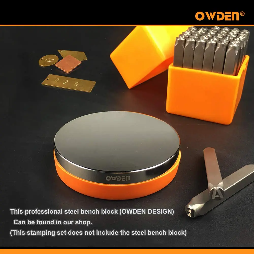 OWDEN Steel Metal Stamping Kit 36Pcs. Alloy Steel (5/32” 4mm) | High-Quality Punch Set for Jewelry & Crafts - view 7