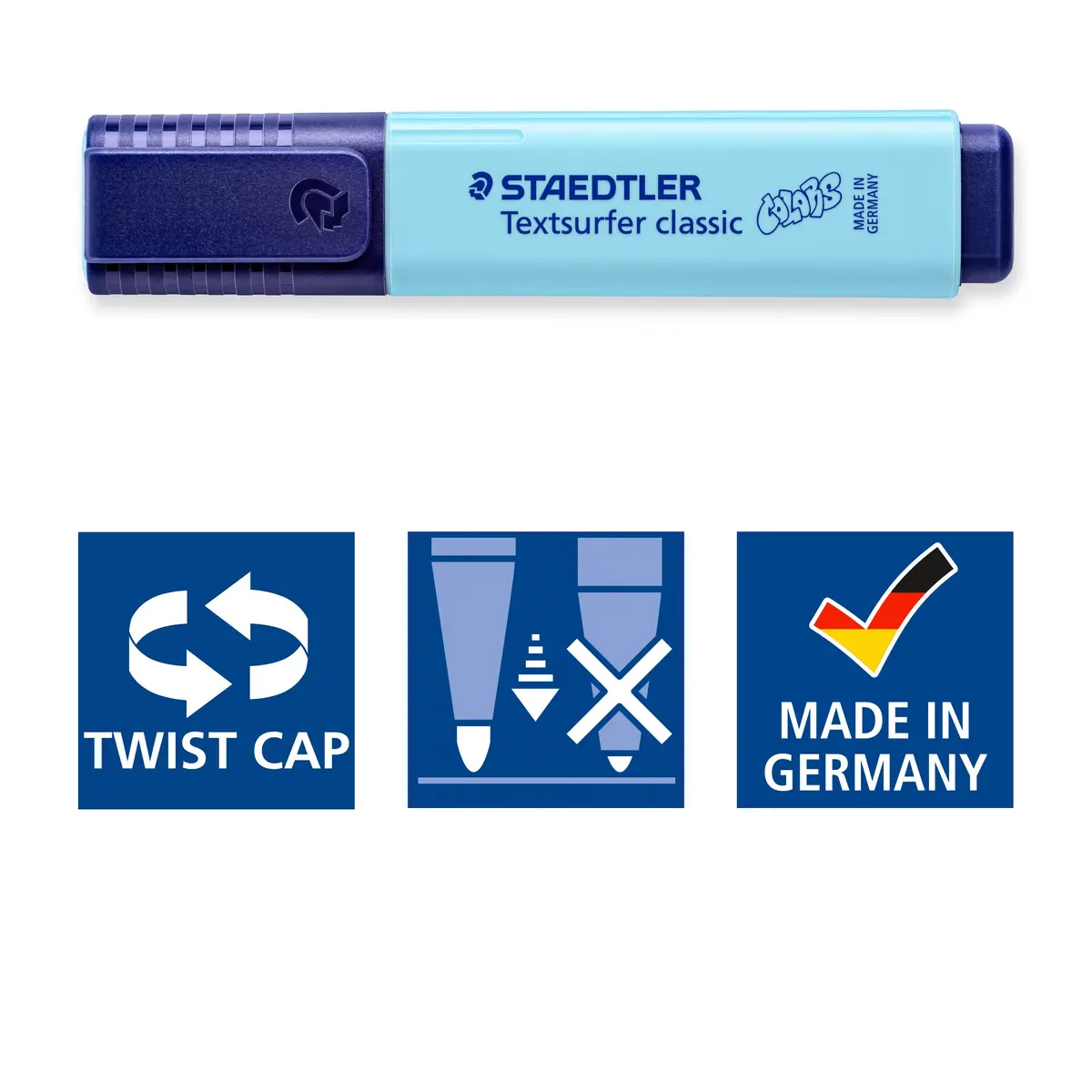 STAEDTLER Textsurfer Classic Highlighter - Assorted Pastel Colours (Pack of 4) | Long-lasting, Water-based Pastel Markers for Text & Large Areas - view 5