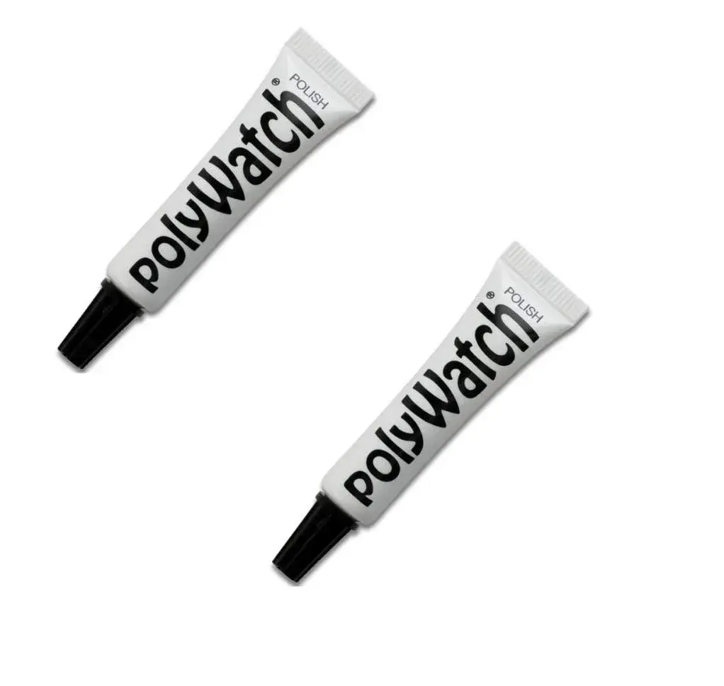 Polywatch Watch Polish for Plastic Crystal | 10ml (0.35 Fl Oz) | Removes Scratches for Mirror Finish (2-Pack) - main product image