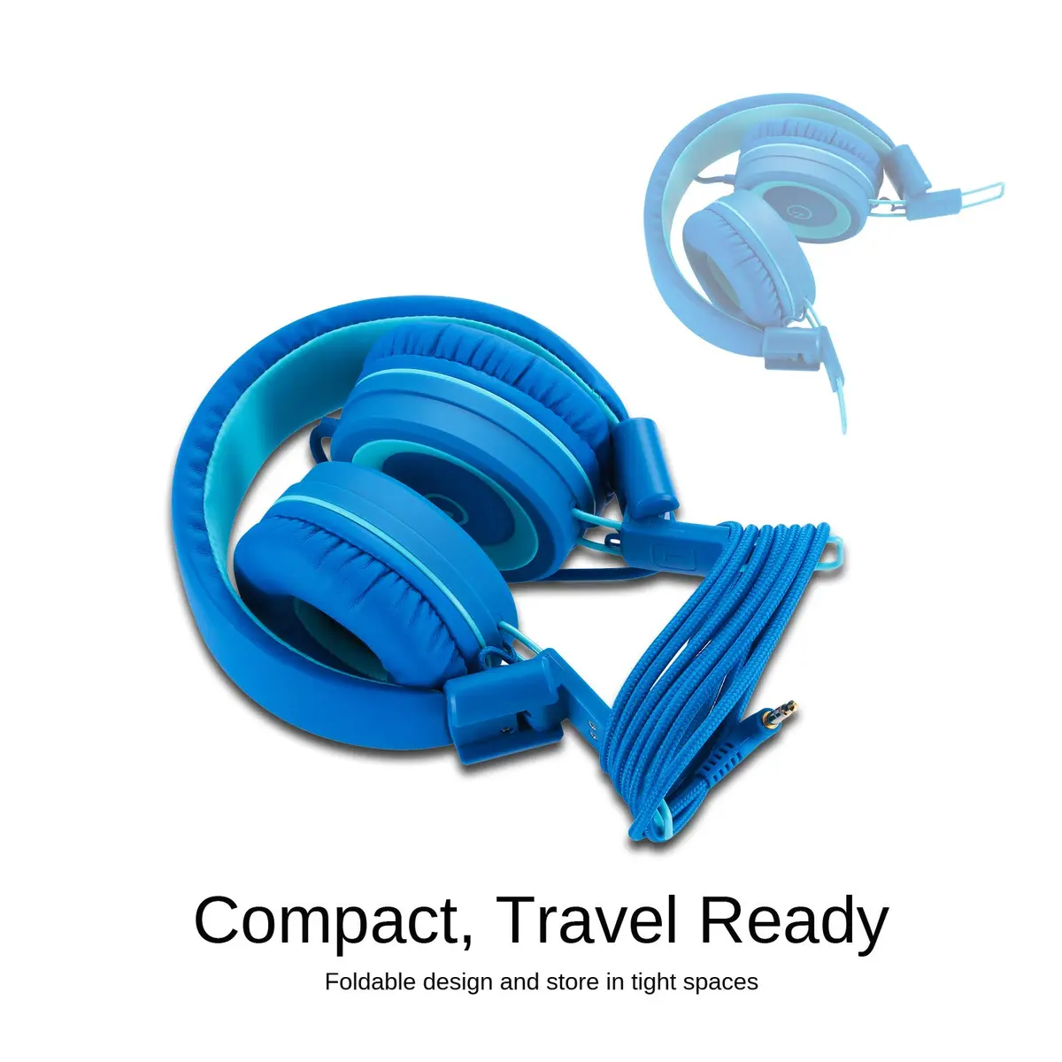 noot products K11 Kids Wired Headphones 15cm (5ft) Tangle-Free | Safe Volume for Children - view 4